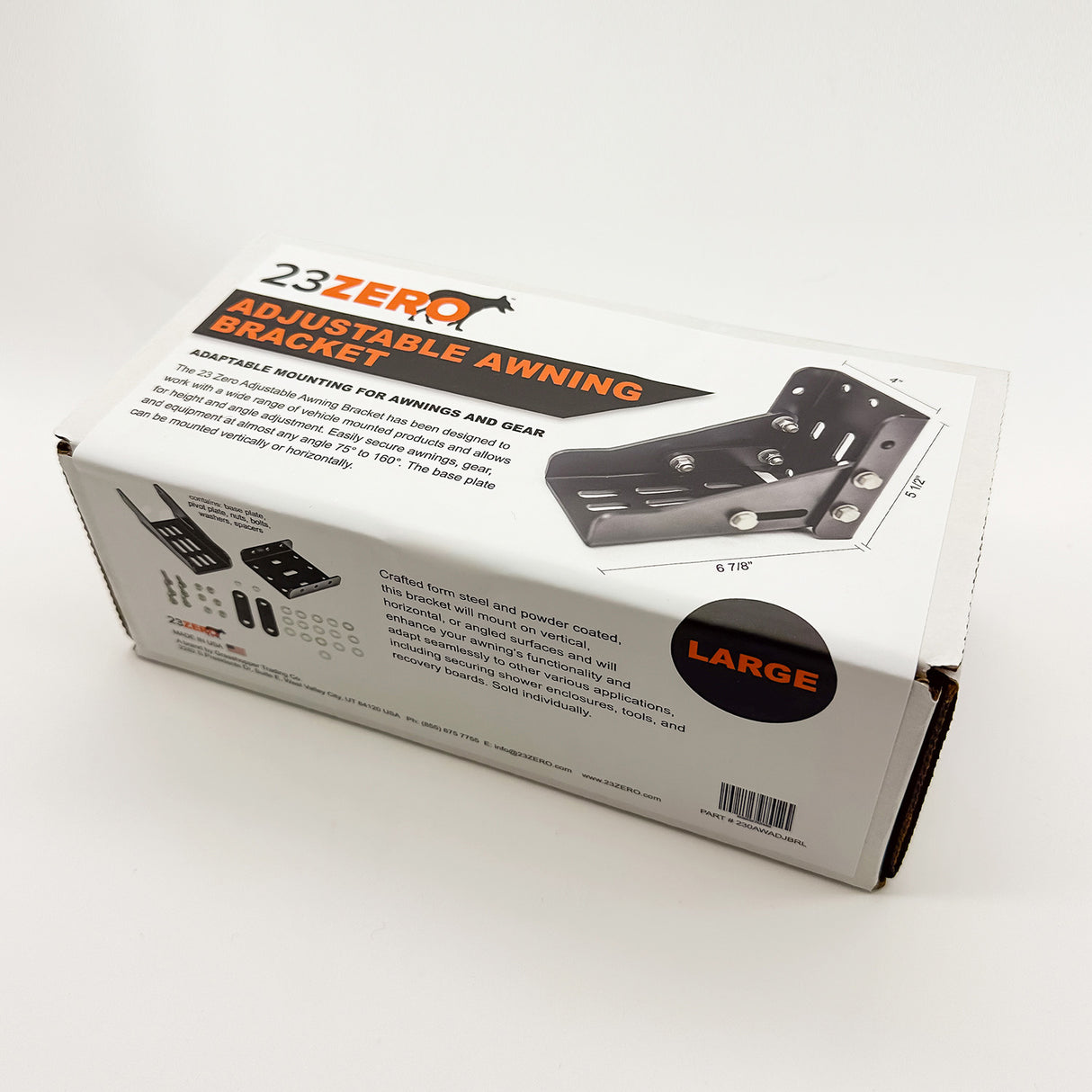 Adjustable Awning Mounting Bracket (SINGLE) - BaseCamp Provisions