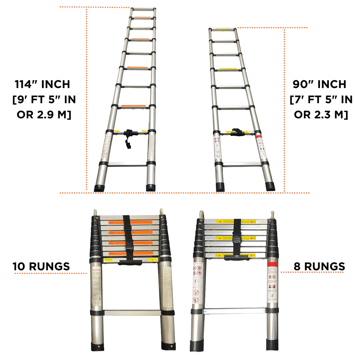 23ZERO-Aluminum Telescoping Ladder For Walkabout & Breezeway RTT - BaseCamp Provisions