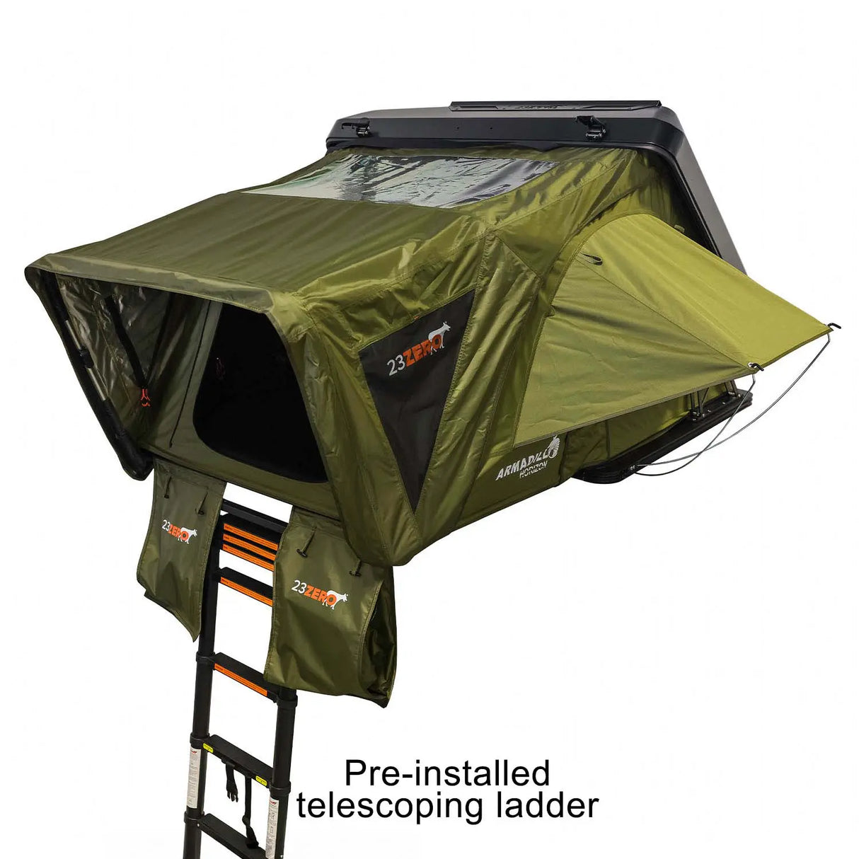 23ZERO-Armadillo Horizon 3: Premium Hardshell Rooftop Tent for All-Season Adventure (Left Open Only) - BaseCamp Provisions