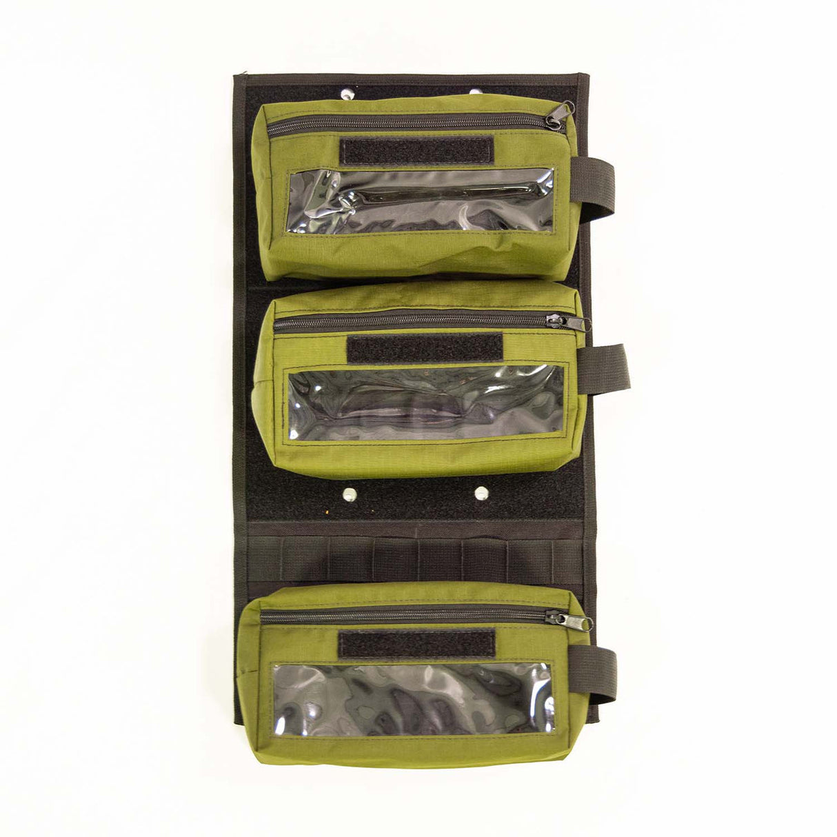 Up-Cycled 90L Organizing Kit Panel + Three Pouches (Fits 90L Lid) - BaseCamp Provisions
