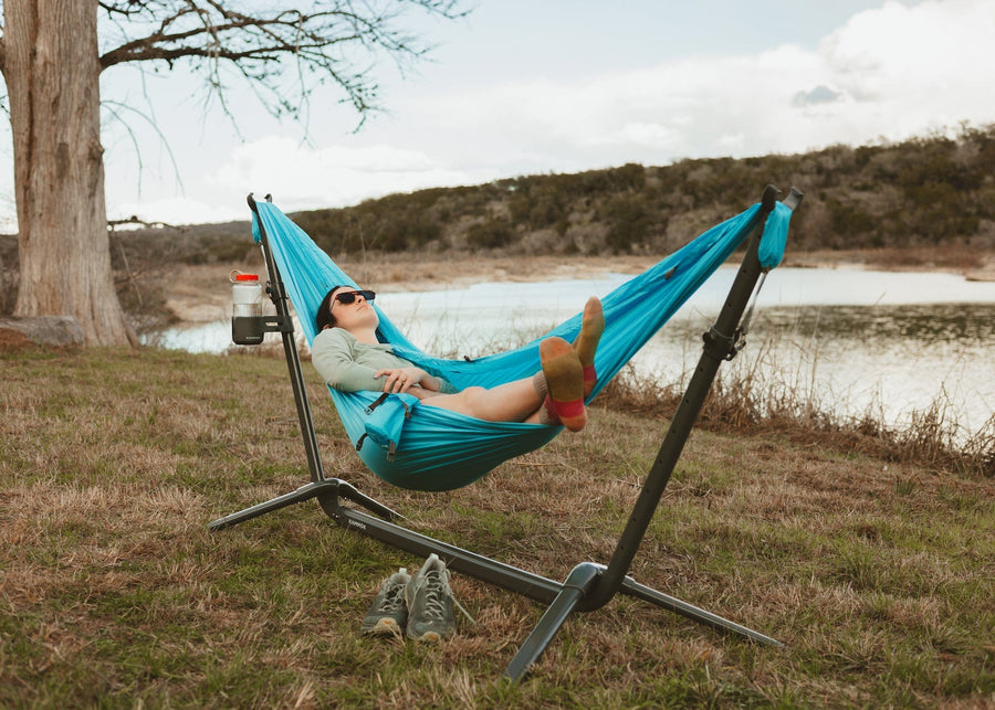 SWIFTLET Watch video Portable Hammock Stand - BaseCamp Provisions