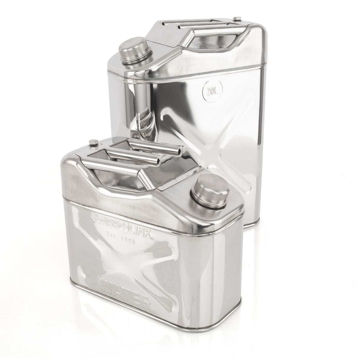 Swiss Link- Water Can Stainless Steel- 10L - BaseCamp Provisions