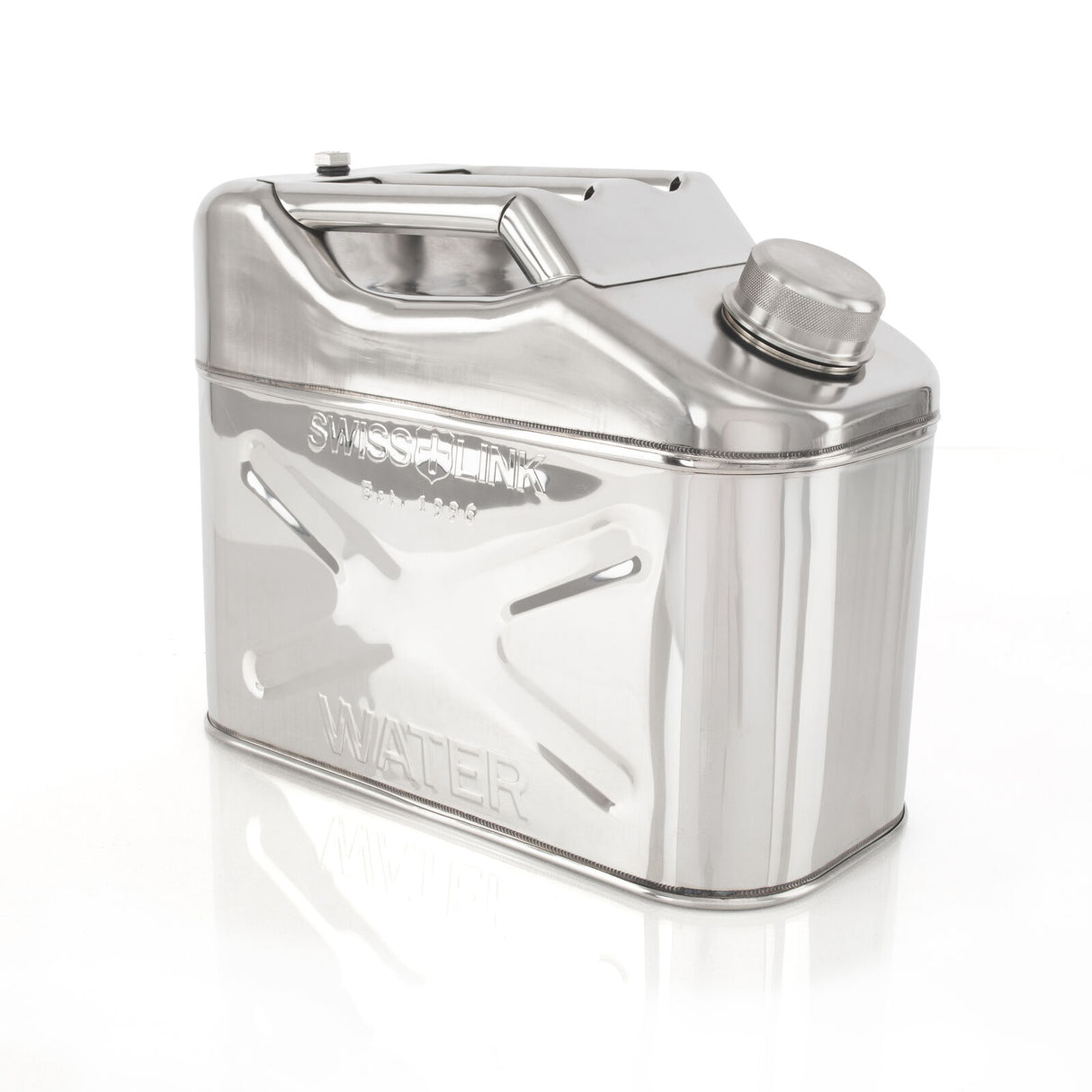 Swiss Link- Water Can Stainless Steel- 10L - BaseCamp Provisions