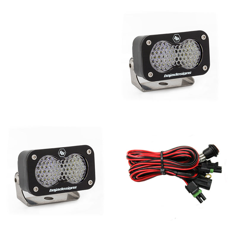 Baja Designs- S2 Sport Black LED Auxiliary Light Pod Pair - Universal - BaseCamp Provisions