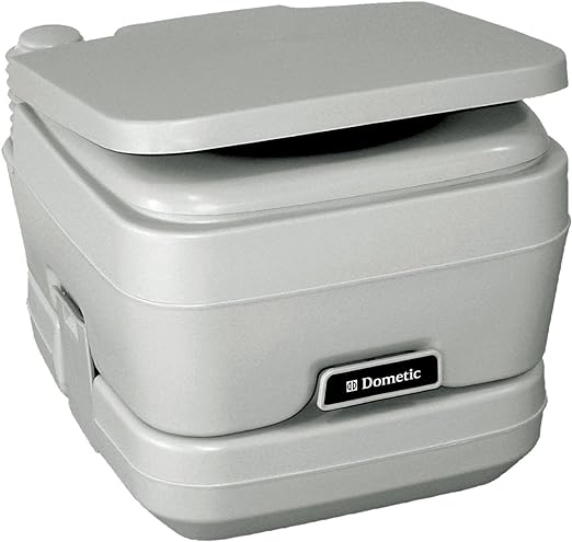 DOMETIC 301096206 2.5 Gallon Portable Toilet, Platinum - BaseCamp Provisions