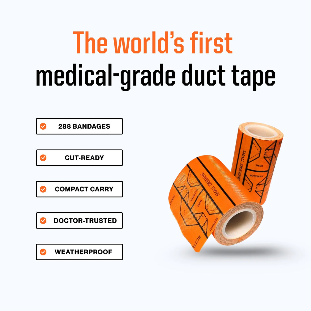 DUCT-AID 10-inch Travel Ready Tape