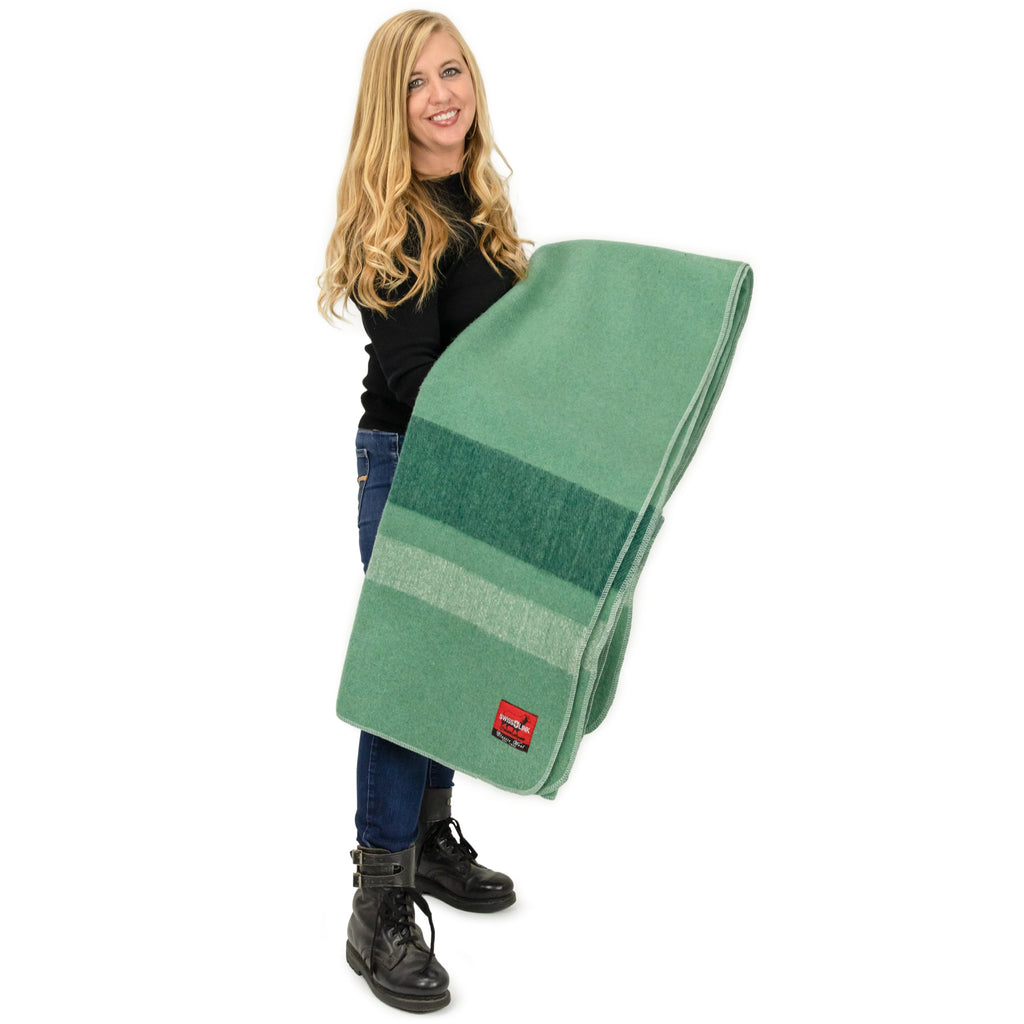 Sage Green Classic Wool Blanket - BaseCamp Provisions