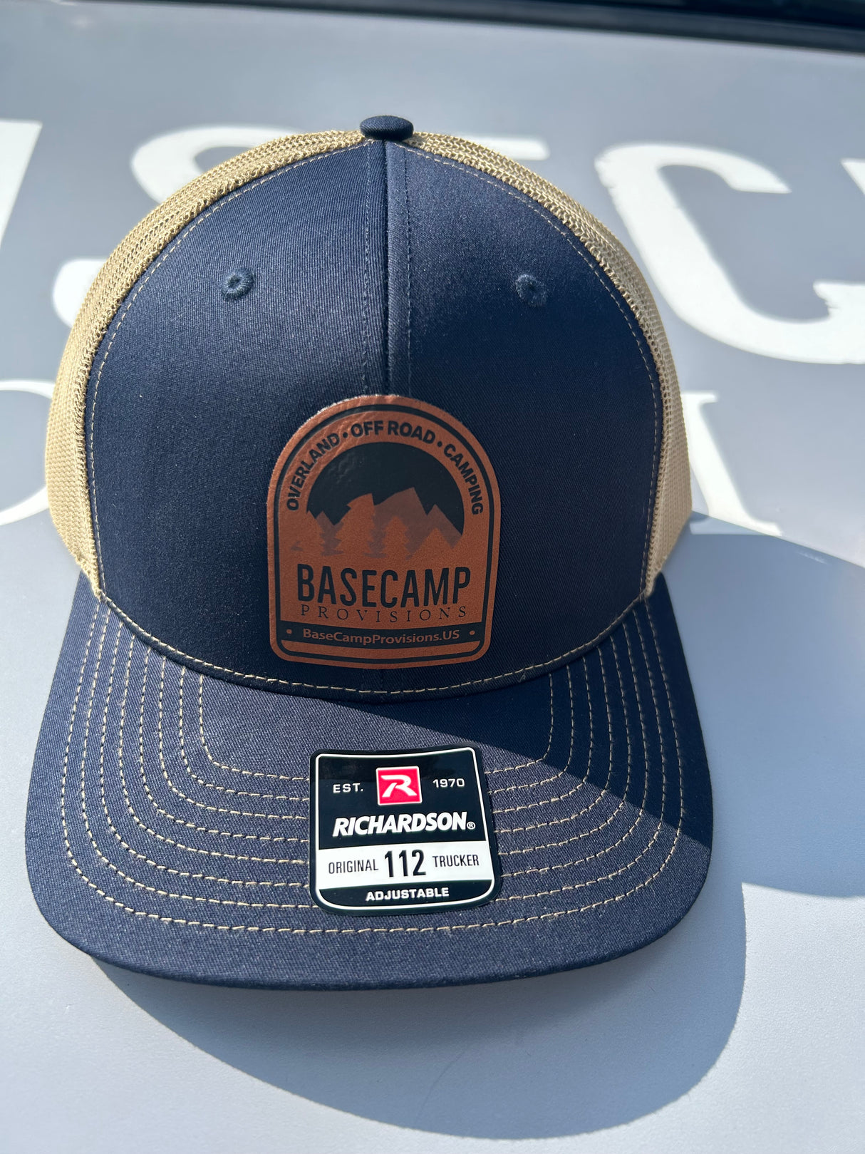 BaseCamp Provisions Leather Patch Hat - BaseCamp Provisions