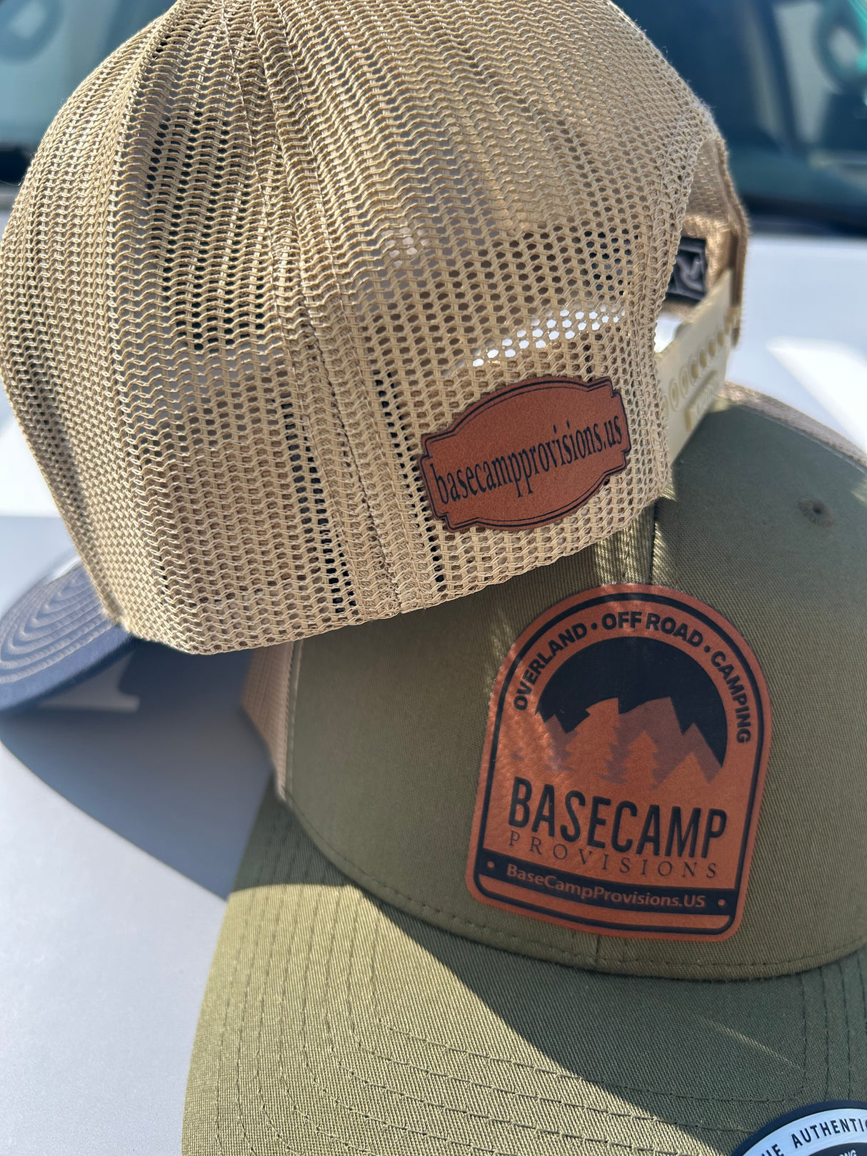 BaseCamp Provisions Leather Patch Hat - BaseCamp Provisions