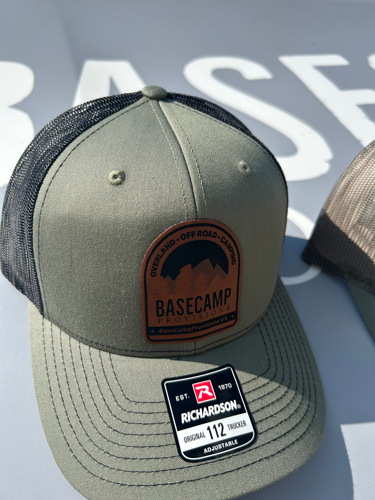 BaseCamp Provisions Leather Patch Hat - BaseCamp Provisions