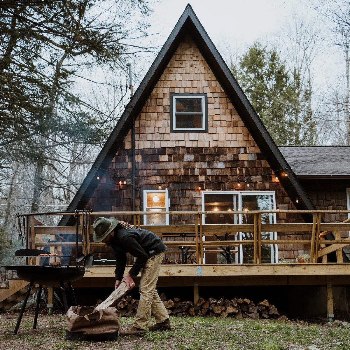 Neelum Firewood Carrier Tote - Khaki - BaseCamp Provisions