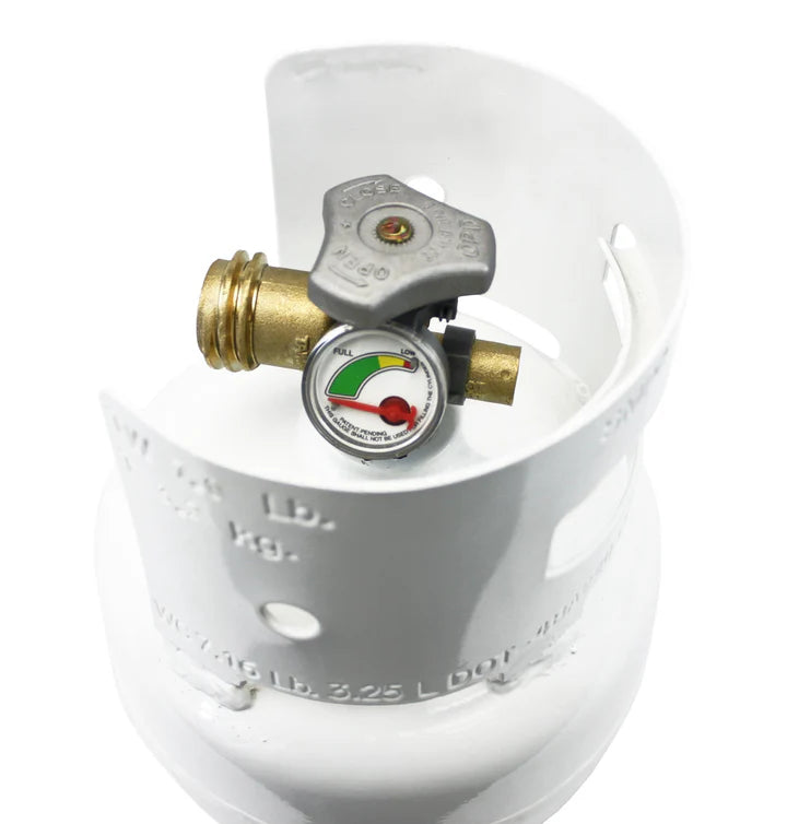 Flame King 3lb Propane Tank LP Cylinder with Gauge and OPD - BaseCamp Provisions