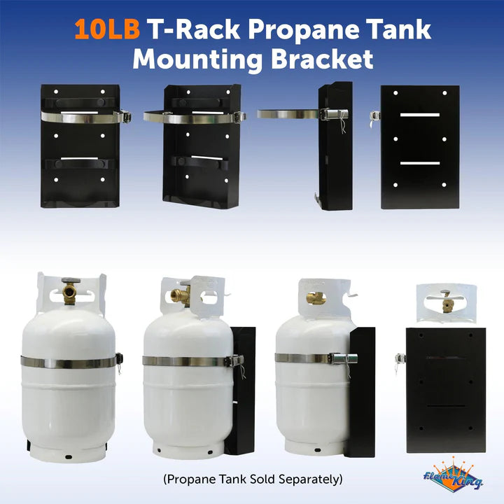 Flame King T-Rack 10lb Propane Tank Mount - BaseCamp Provisions