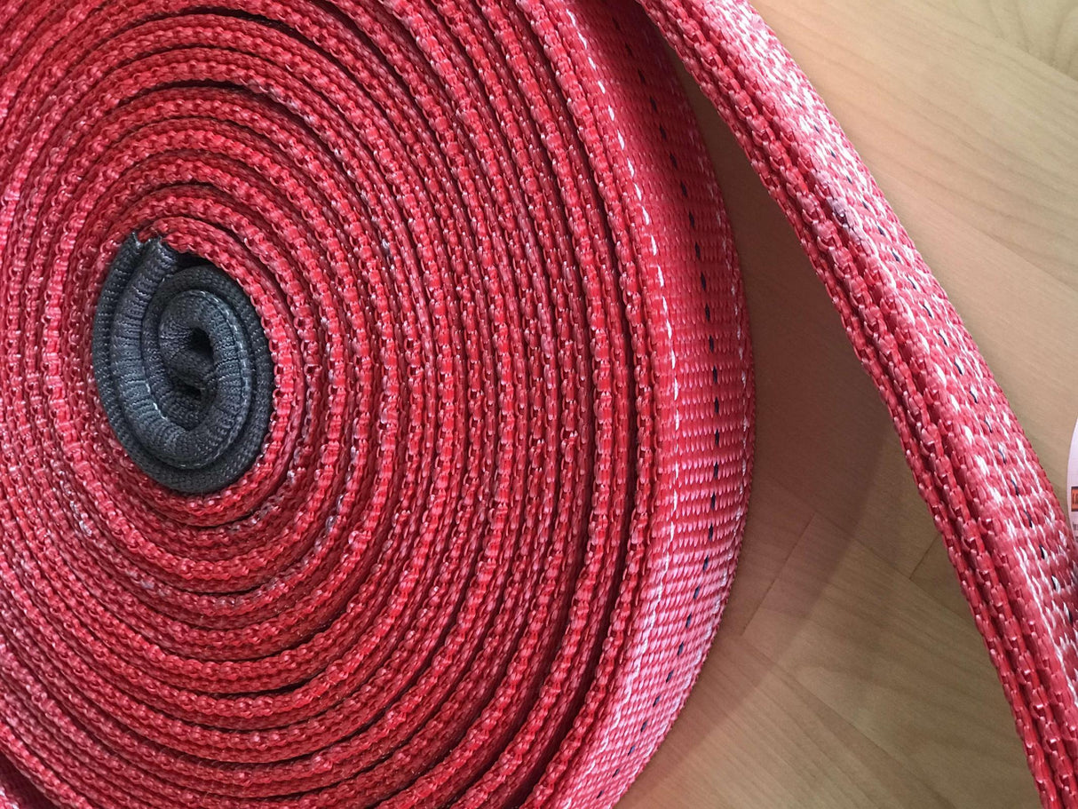 30 Foot Tow Strap Standard Duty 30 Foot x 2 Inch Red Factor 55 - BaseCamp Provisions