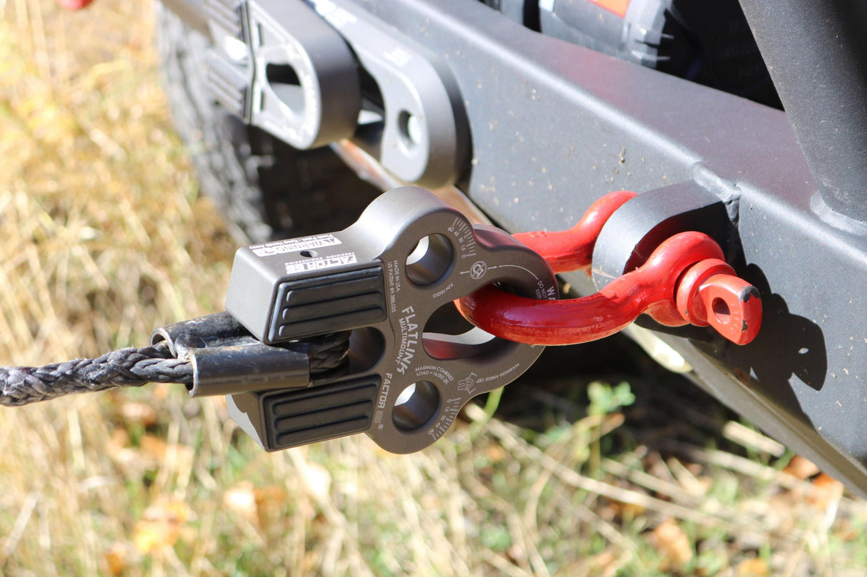 Winch Line Shackle Mount Foldable Flatlink Multimount Red Factor 55 - BaseCamp Provisions