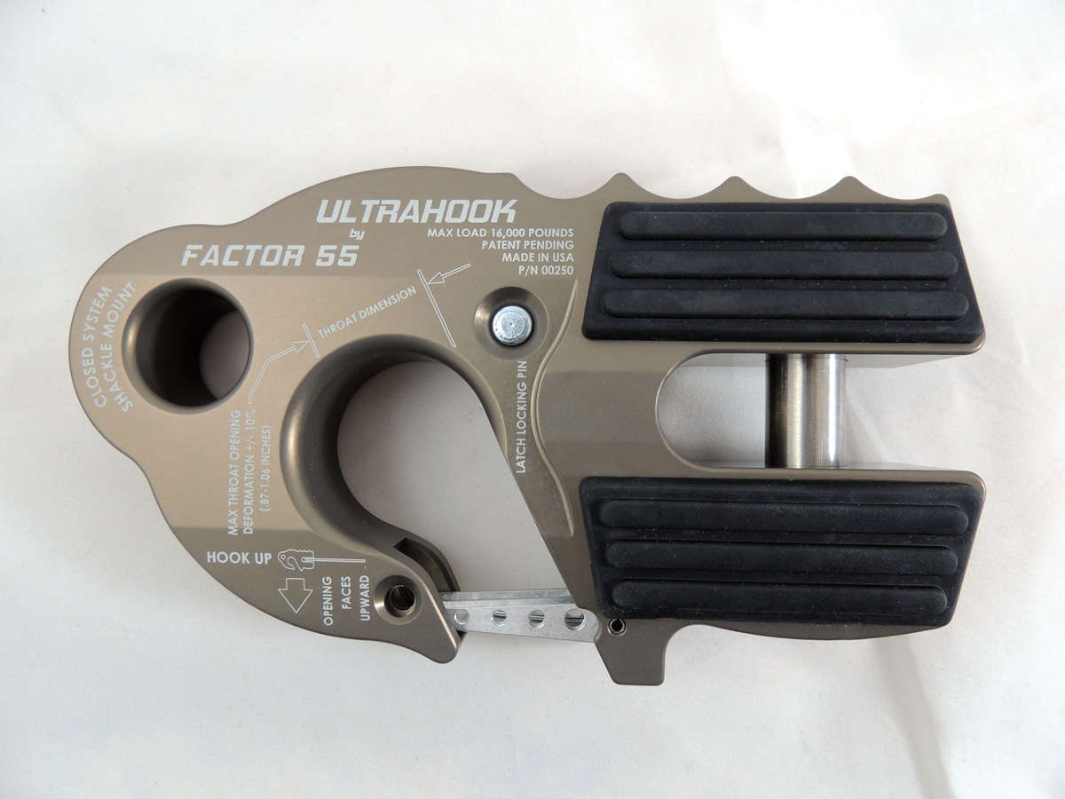 UltraHook Winch Hook W/Shackle Mount Factor 55 - BaseCamp Provisions
