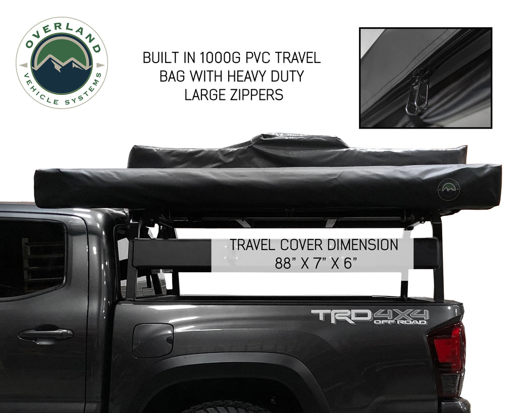 Overland Vehicle Systems 19609907 OVS Nomadic Awning 180 - Dark Gray Cover With Black Cover Universal - BaseCamp Provisions
