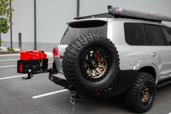 DOBINSONS REAR BUMPER WITH SWING OUTS FOR TOYOTA LANDCRUISER 200 SERIES 2008 TO 2021 (BW80-4105) - BaseCamp Provisions