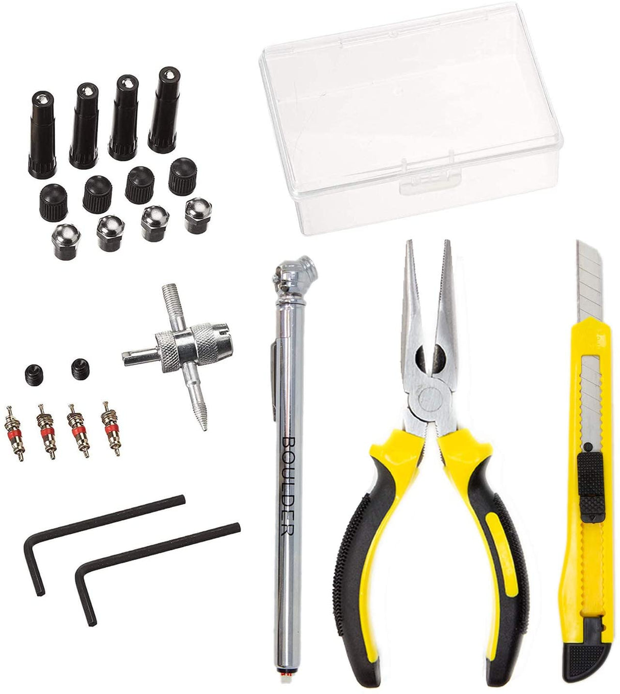 Boulder Tools - Heavy Duty Tire Repair Kit for Car, Truck, RV, SUV, ATV, Motorcycle, Tractor, Trailer. Flat Tire Puncture Repair Kit - BaseCamp Provisions