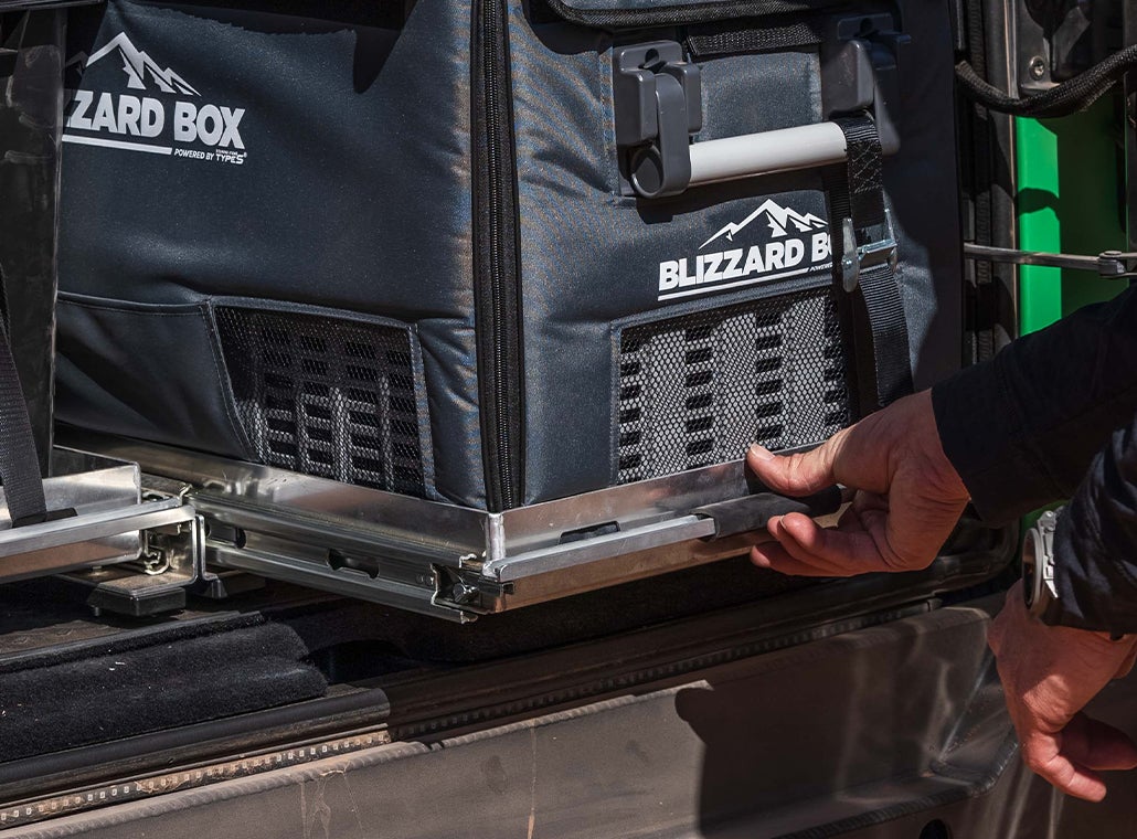 Blizzard Box® 41QT/38L Slider Mount for 07-18 Jeep JKs - BaseCamp Provisions