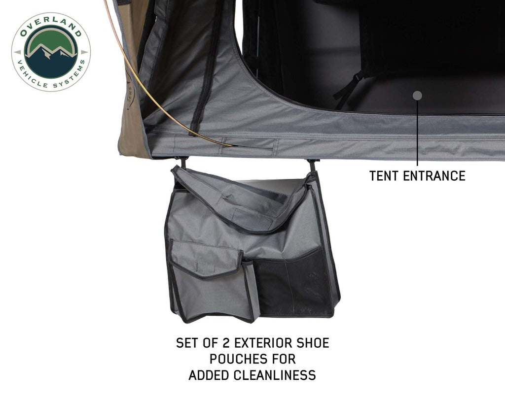 Overland Vehicle Systems 18089901 Bushveld Hard Shell Roof Top Tent - BaseCamp Provisions