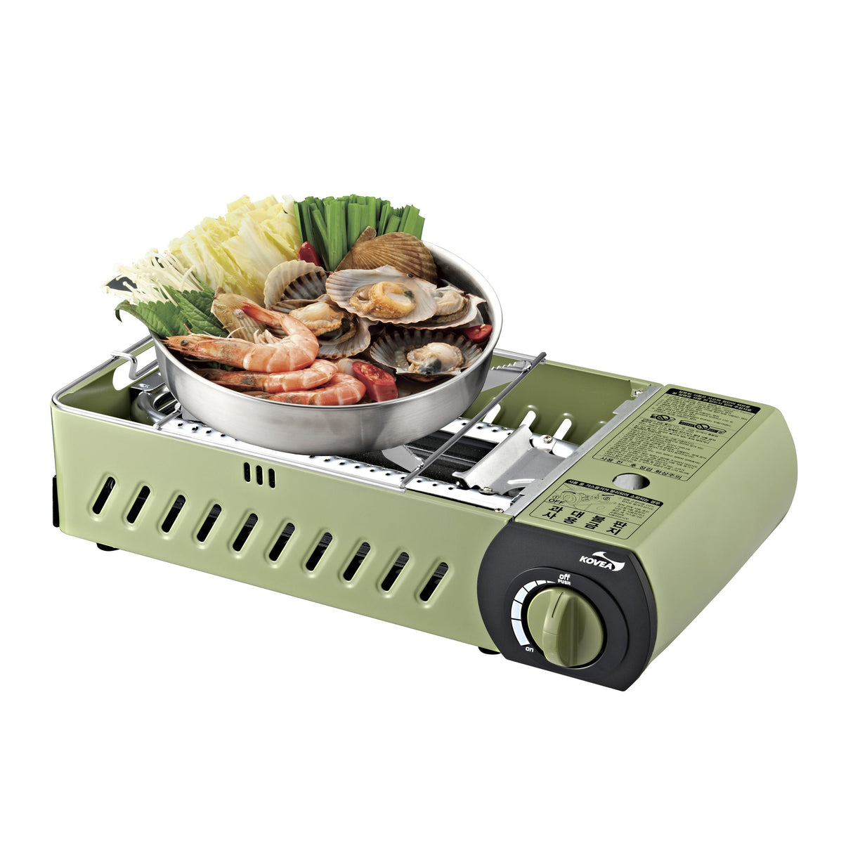 All in One Gas BBQ Grill (M) Olive Green With Bag - BaseCamp Provisions