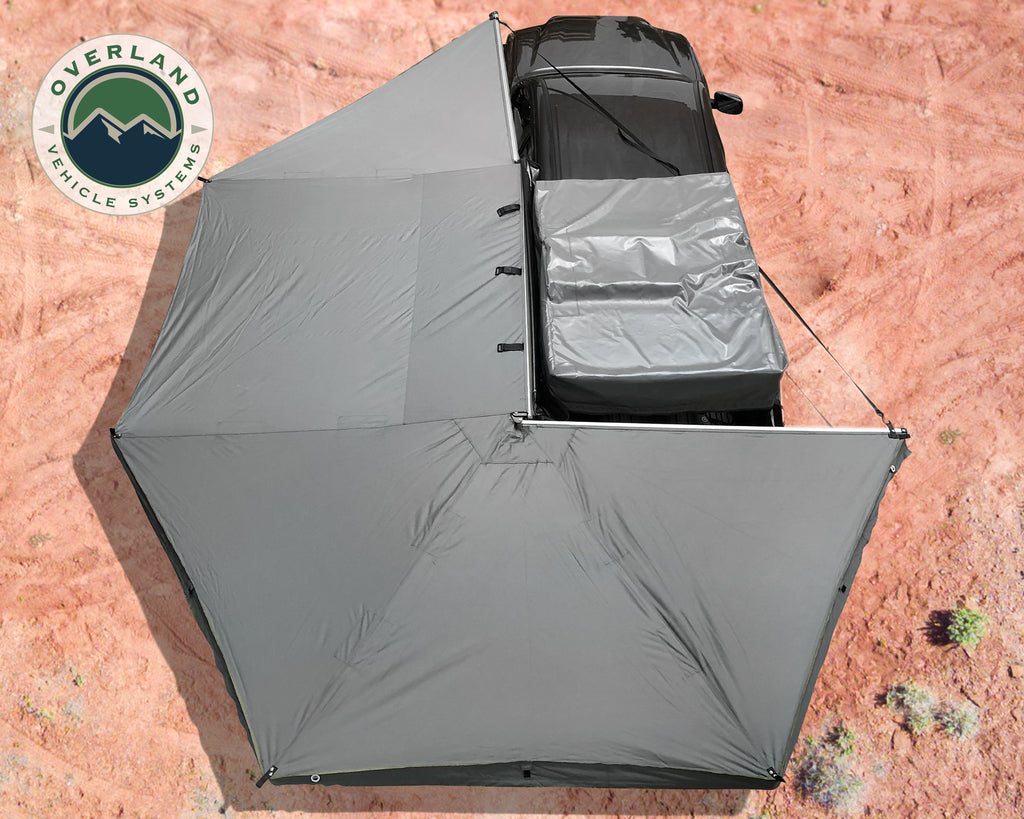 OVS Nomadic Awning 270 Dark Gray Cover With Black Cover Universal - BaseCamp Provisions