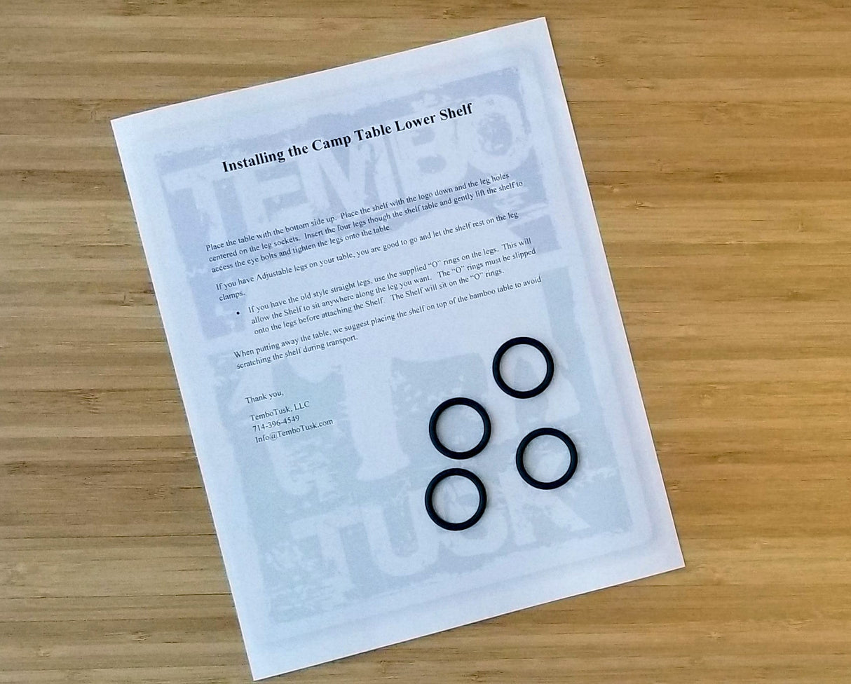 CAMP TABLE SHELF KIT - BaseCamp Provisions