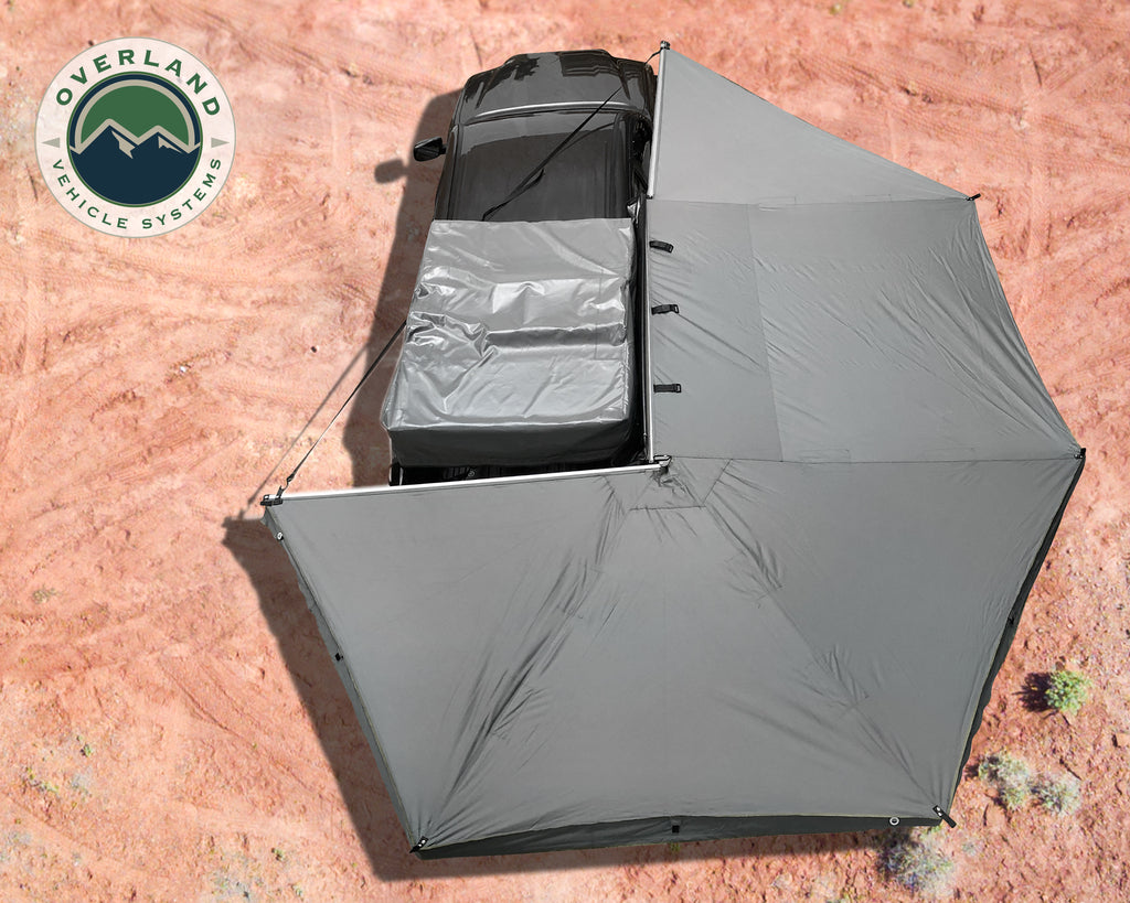 OVS Nomadic Awning 270 Dark Gray Cover With Black Cover Universal - BaseCamp Provisions