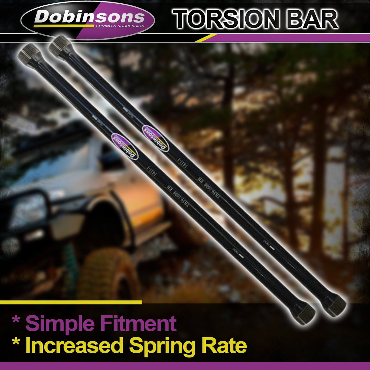 DOBINSONS TORSION BAR (PAIR) - LENGTH 892MM - TB45-1446 - BaseCamp Provisions