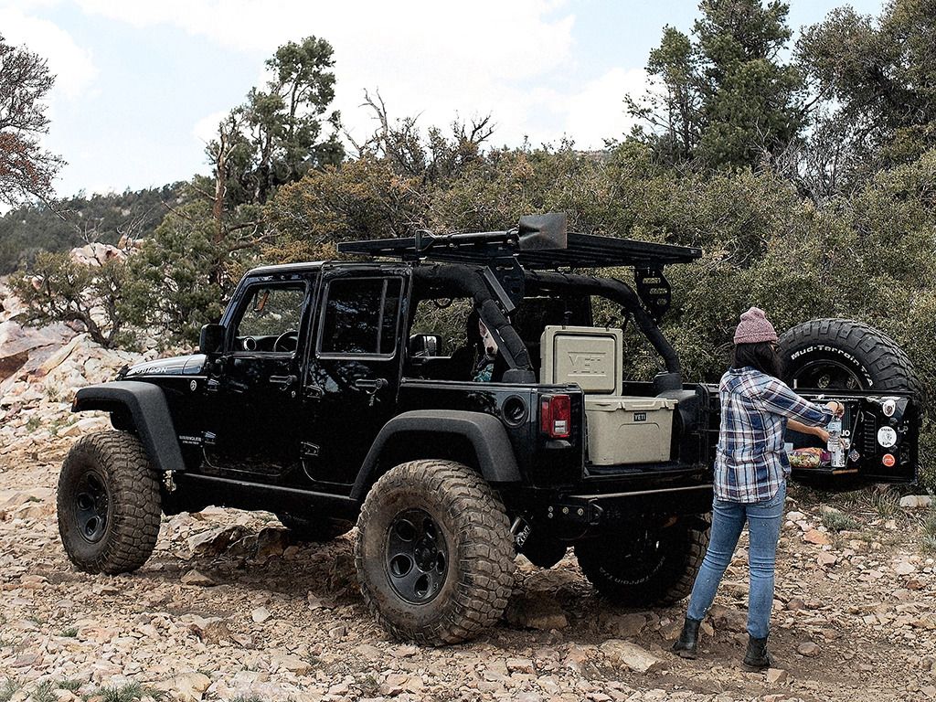 JEEP WRANGLER JK 4 DOOR (2007-2018) EXTREME SLIMLINE II 1/2 ROOF RACK KIT - BY FRONT RUNNER - BaseCamp Provisions