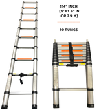 23ZERO-Aluminum Telescoping Ladder 9.5 FT - BaseCamp Provisions