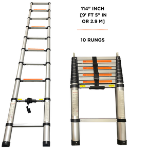 23ZERO-Aluminum Telescoping Ladder 9.5 FT - BaseCamp Provisions