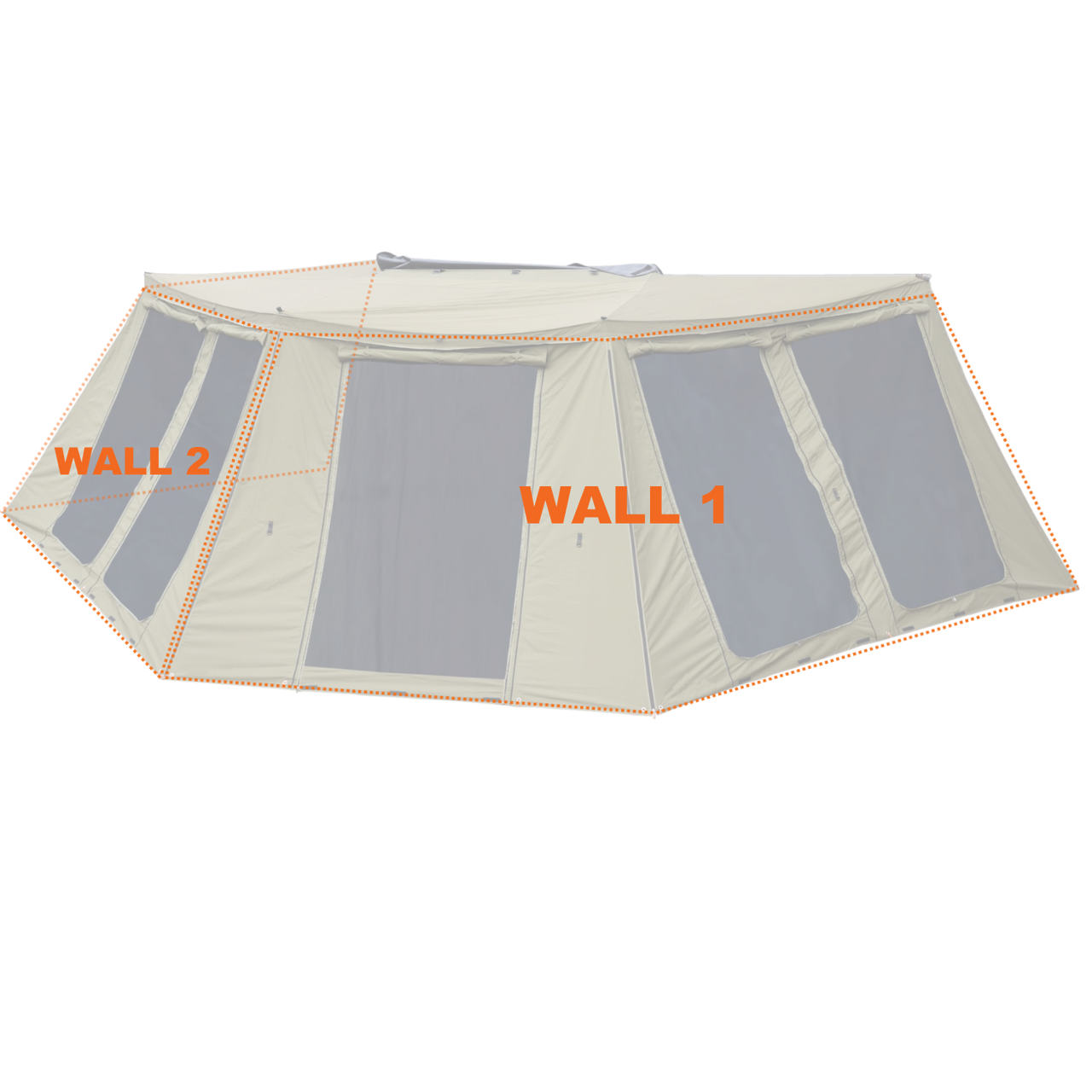 CO-Peregrine 270 Left Deluxe Wall Set (W1+W2 Fits 5 Arm Awnings) - BaseCamp Provisions
