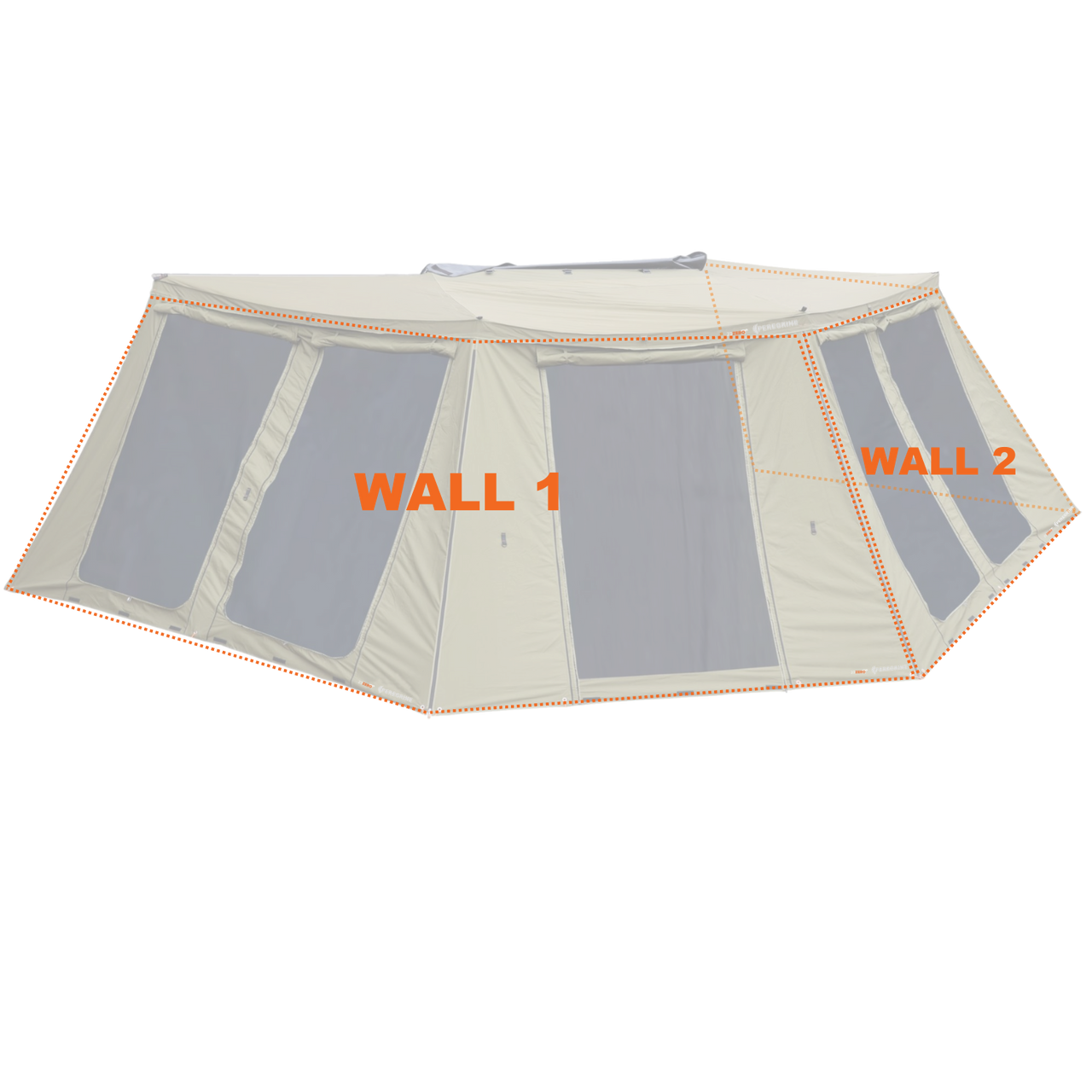 CO-Peregrine 270 Left Deluxe Wall Set (W1+W2 Fits 5 Arm Awnings) - BaseCamp Provisions