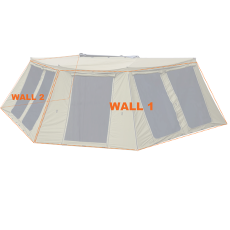Peregrine 270° Awning Deluxe Walls – (Fits 5 Arm Awnings) LEFT SIDE - BaseCamp Provisions