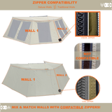 Peregrine 270° Awning Deluxe Walls – (Fits 5 Arm Awnings) LEFT SIDE - BaseCamp Provisions