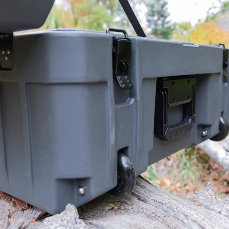 132L Overland Gear Box Gray with wheels - BaseCamp Provisions