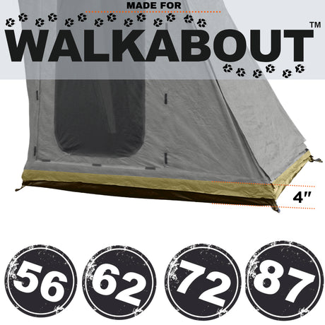 4″ Zip-On Annex to Floor Extensions For Walkabout - BaseCamp Provisions
