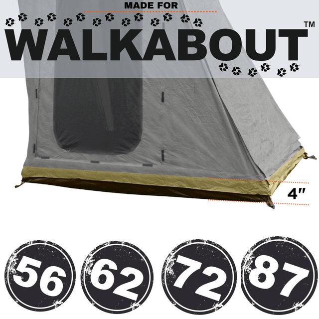4″ Zip-On Annex to Floor Extensions For Walkabout - BaseCamp Provisions