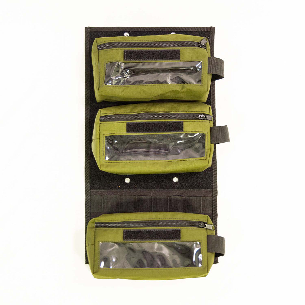 Up-Cycled 90L Organizing Kit Panel + Three Pouches (Fits 90L Lid) - BaseCamp Provisions