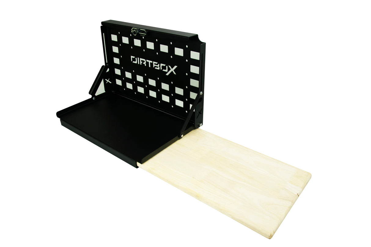 Folding Camp Table with Cutting Board & Side Molle Box - BaseCamp Provisions