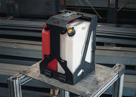 Jerry's Can Holder - Dual Universal Jerry Can Carrier - BaseCamp Provisions