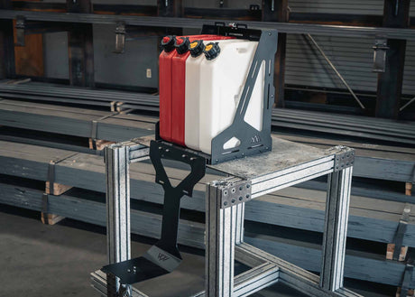 Jerry's Can Holder - Dual Universal Jerry Can Carrier - BaseCamp Provisions