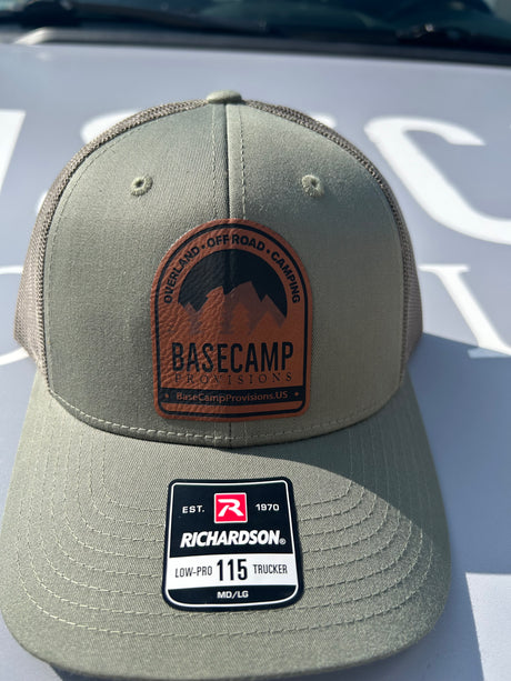 BaseCamp Provisions Leather Patch Hat - BaseCamp Provisions