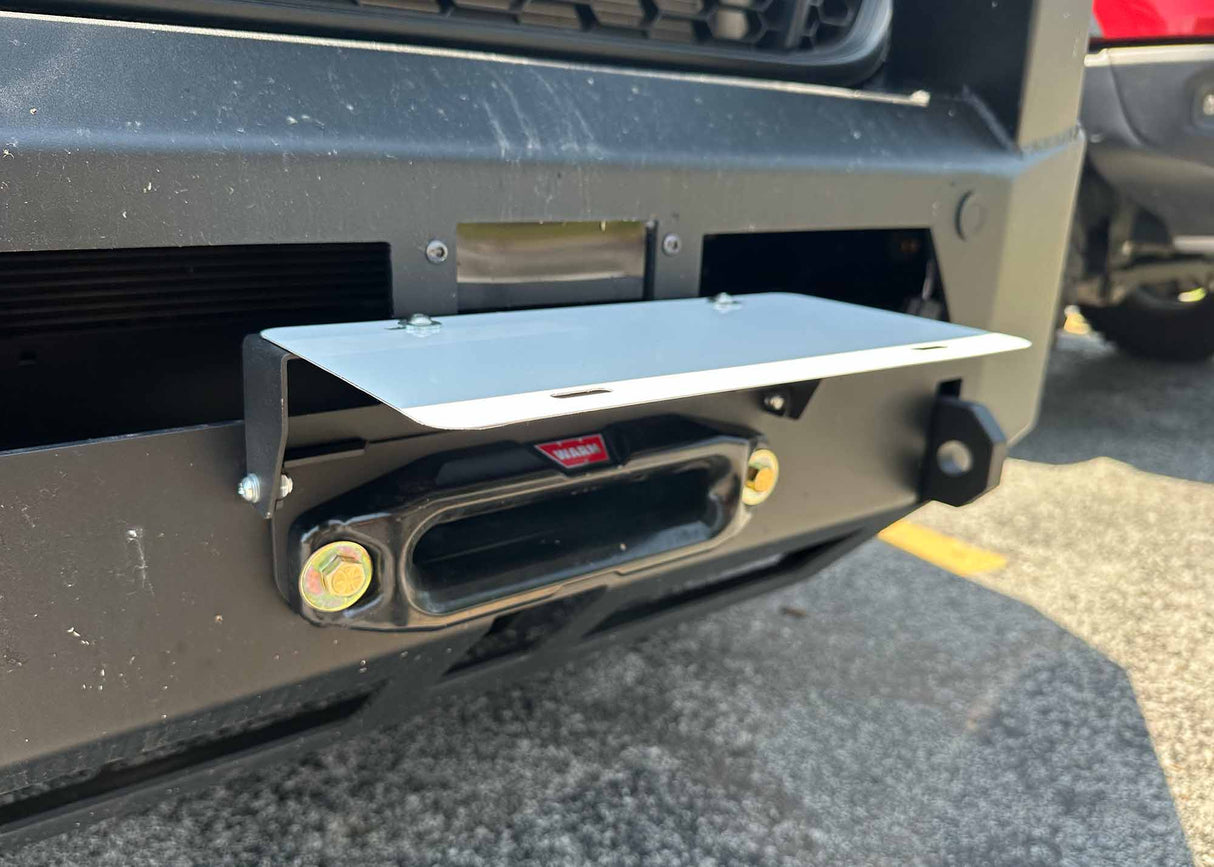 Flip Up Front License Plate Holder - Hawse Fairlead - BaseCamp Provisions