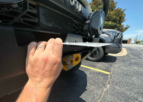 Flip Up Front License Plate Holder - Hawse Fairlead - BaseCamp Provisions