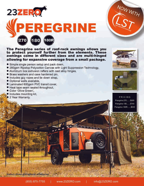 180° PEREGRINE AWNING WITH LIGHT 2.0 SUPPRESSION TECHNOLOGY - BaseCamp Provisions