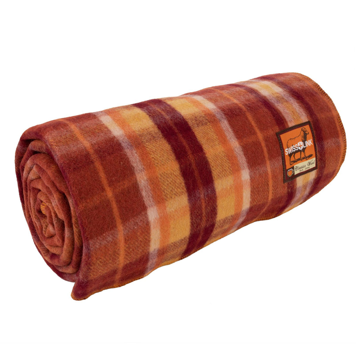 Swiss Link- Pumpkin Spice Classic Wool Blanket