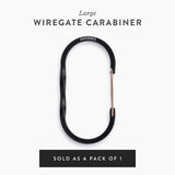 Wiregate Carabiner Large - Black - BaseCamp Provisions